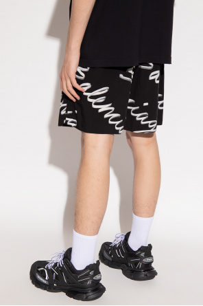 Balenciaga HUGO Shorts mit Kordelzug Grau