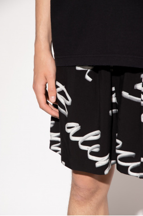 Balenciaga HUGO Shorts mit Kordelzug Grau