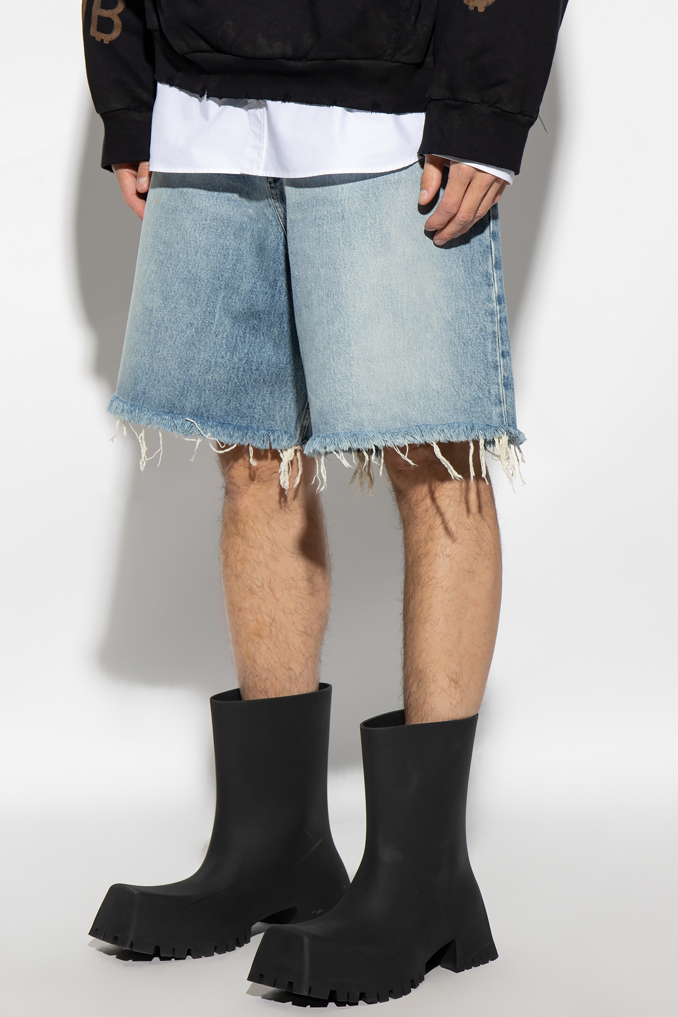 Balenciaga Denim Schwarz shorts