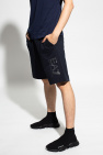 giorgio armani striped silk tie item Sweat shorts with logo