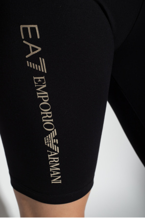 EA7 Emporio Armani Krótkie legginsy z logo