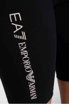 Ea7 Emporio Armani logo-tape detail sweatjacket emporio armani mens oversize logo hoodie