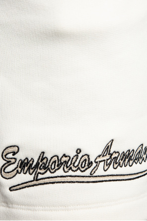 Emporio Armani Bawełniane szorty z logo