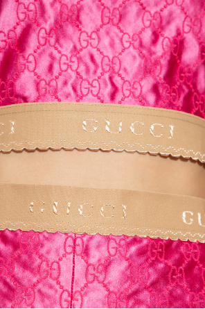 Gucci Monogrammed silk shorts
