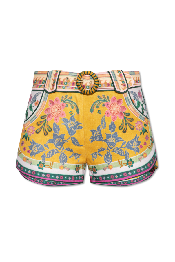 Zimmermann Linen shorts with belt