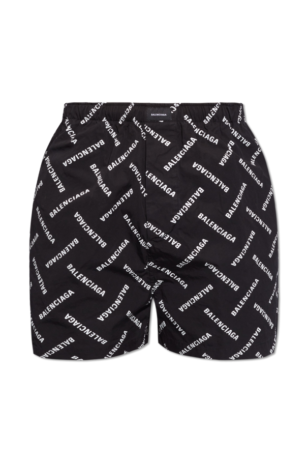 Shorts with logo pattern od Balenciaga