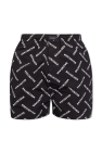 Balenciaga BLACK Shorts with logo pattern
