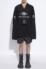 Balenciaga BLACK Shorts with logo pattern