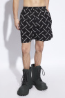 Balenciaga BLACK Shorts with logo pattern