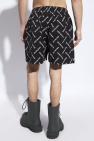 Balenciaga BLACK Shorts with logo pattern