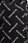 Balenciaga BLACK Shorts with logo pattern