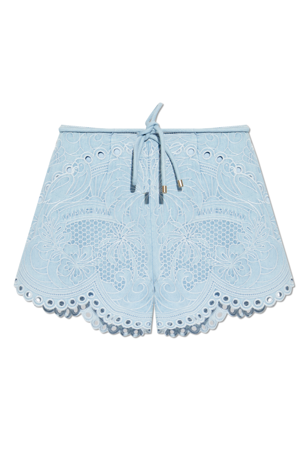 Lace denim shorts od Zimmermann