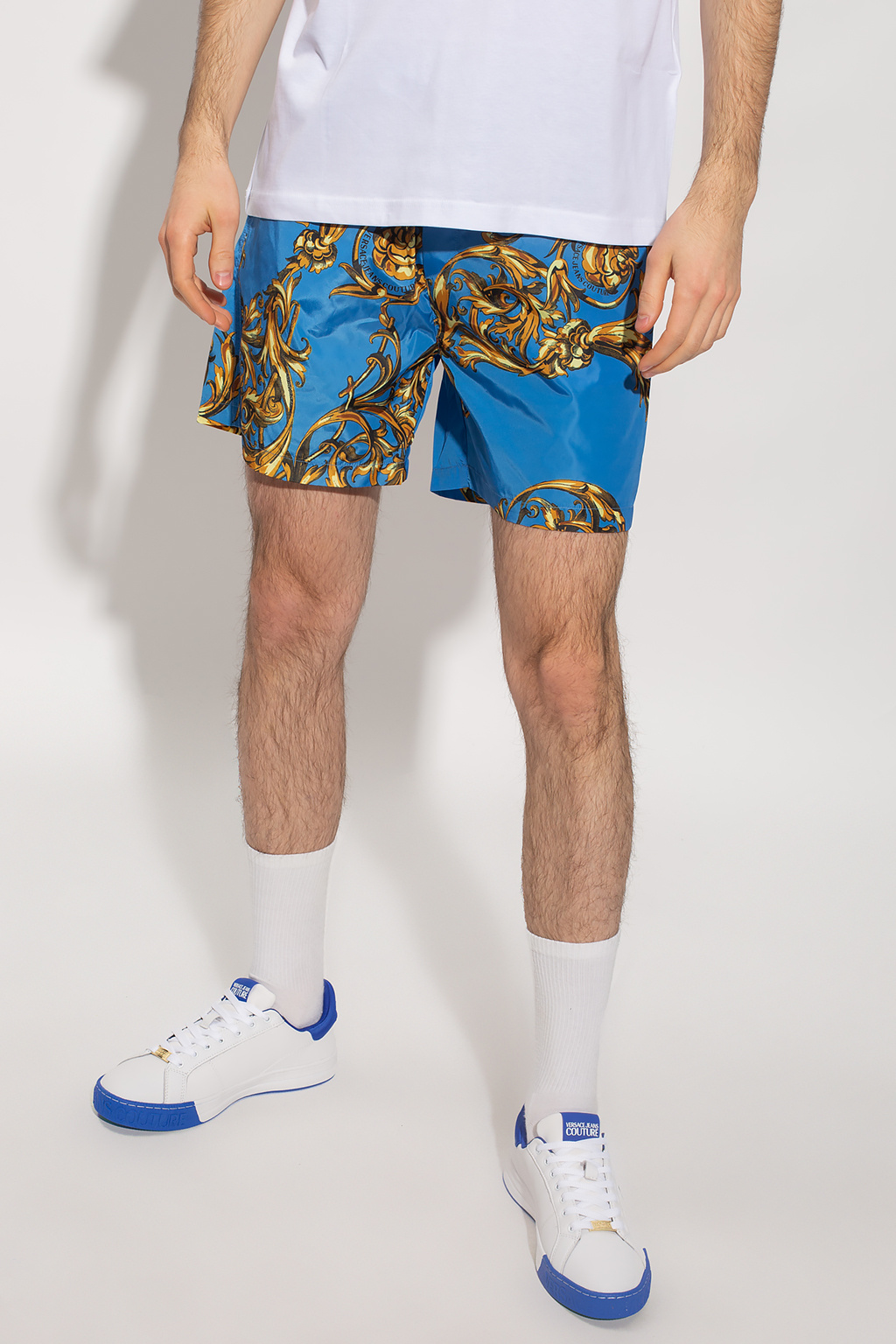 star rovic zip relaxed twill shorts d085665126724 sge Shorts with Regalia Baroque motif