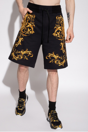 tapered recycled cotton jeans Nero Patterned shorts