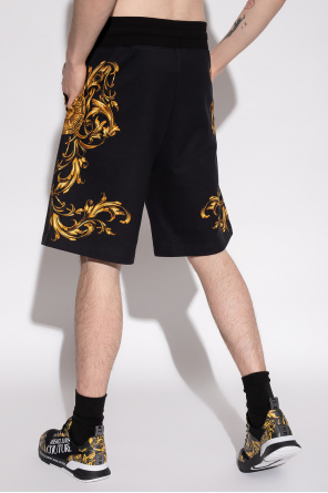 tapered recycled cotton jeans Nero Patterned shorts