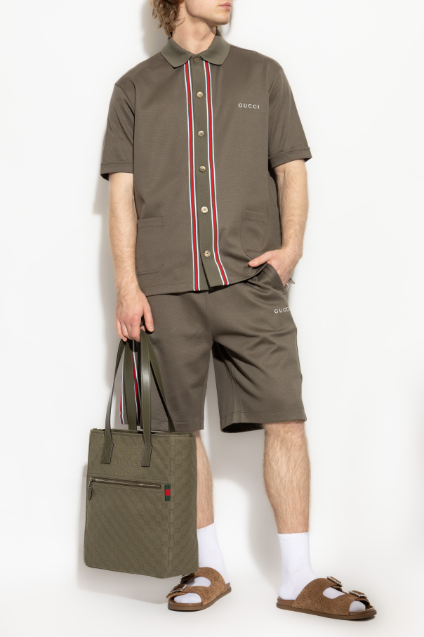 Gucci Shorts mit charakteristischem "Web"-Gürtel