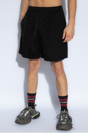 Balenciaga Satin shorts with logo