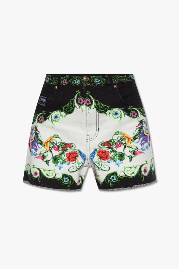 Versace Jeans Couture High-rise denim shorts