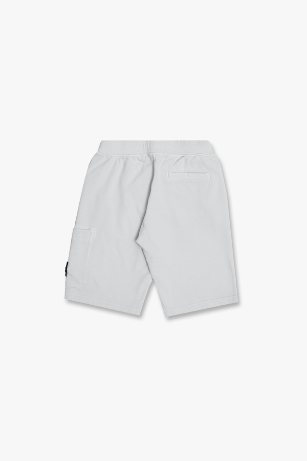 Stone Island Kids Patched sweat over shorts