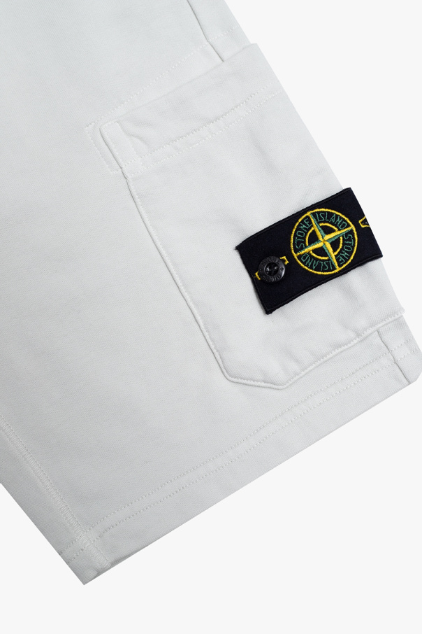 Stone Island Kids Patched sweat over shorts