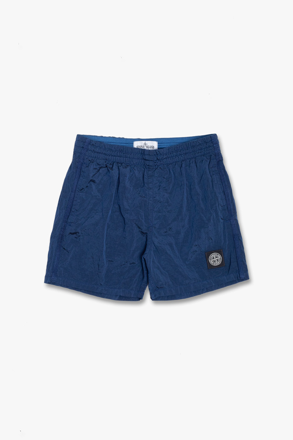 Stone Island Kids Swimming shorts Jeans with logo