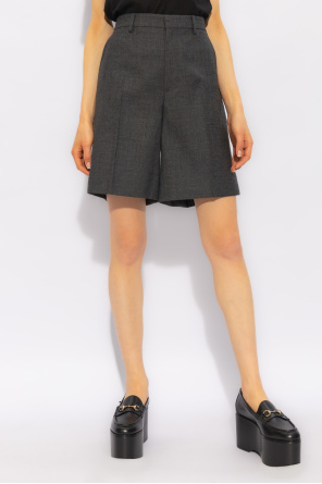 Gucci Wool pleat-front shorts