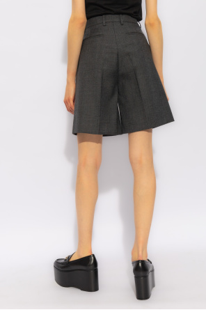 Gucci Wool pleat-front shorts