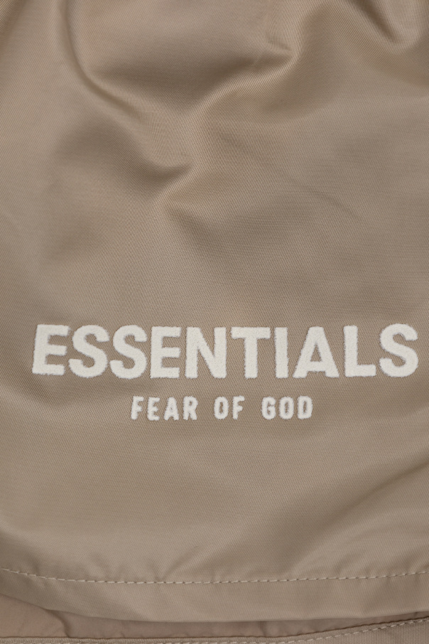 Fear Of God Essentials Kids botanical-print shorts with logo