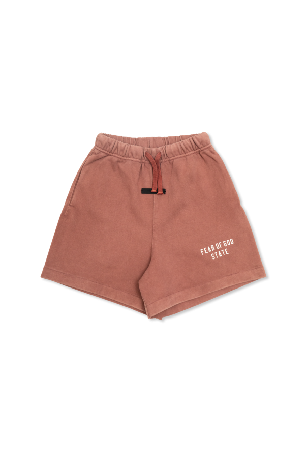 Fear Of God Essentials Kids Cotton shorts with logo