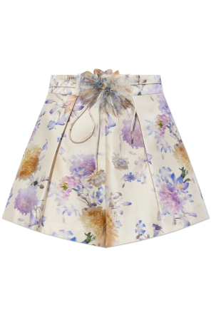 Floral motif shorts