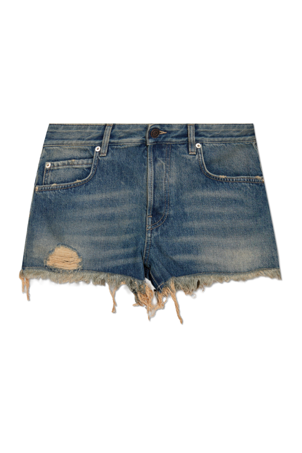 Balenciaga Jeansowe szorty z efektem `vintage`