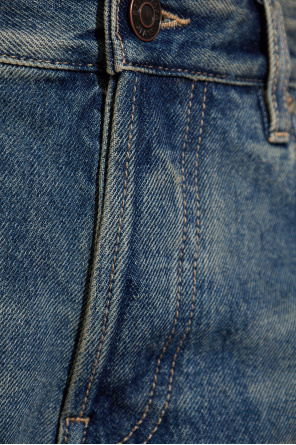 Balenciaga Jeansowe szorty z efektem `vintage`