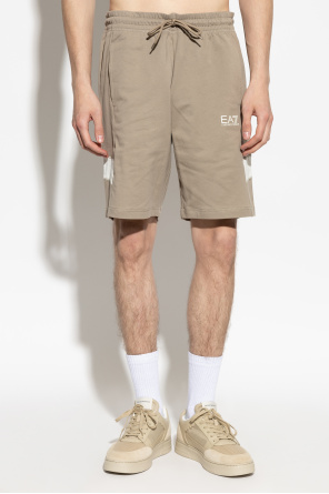 EA7 Emporio Armani Sweat shorts with printed logo