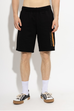 EA7 Emporio Armani Sweatshorts mit aufgedrucktem Logo
