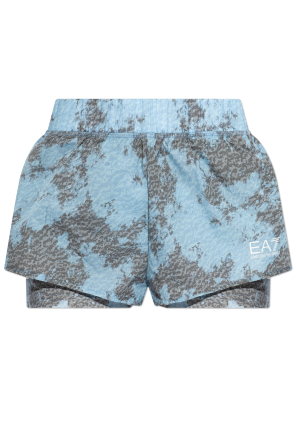 Trainingsshorts mit aufgedrucktem Logo