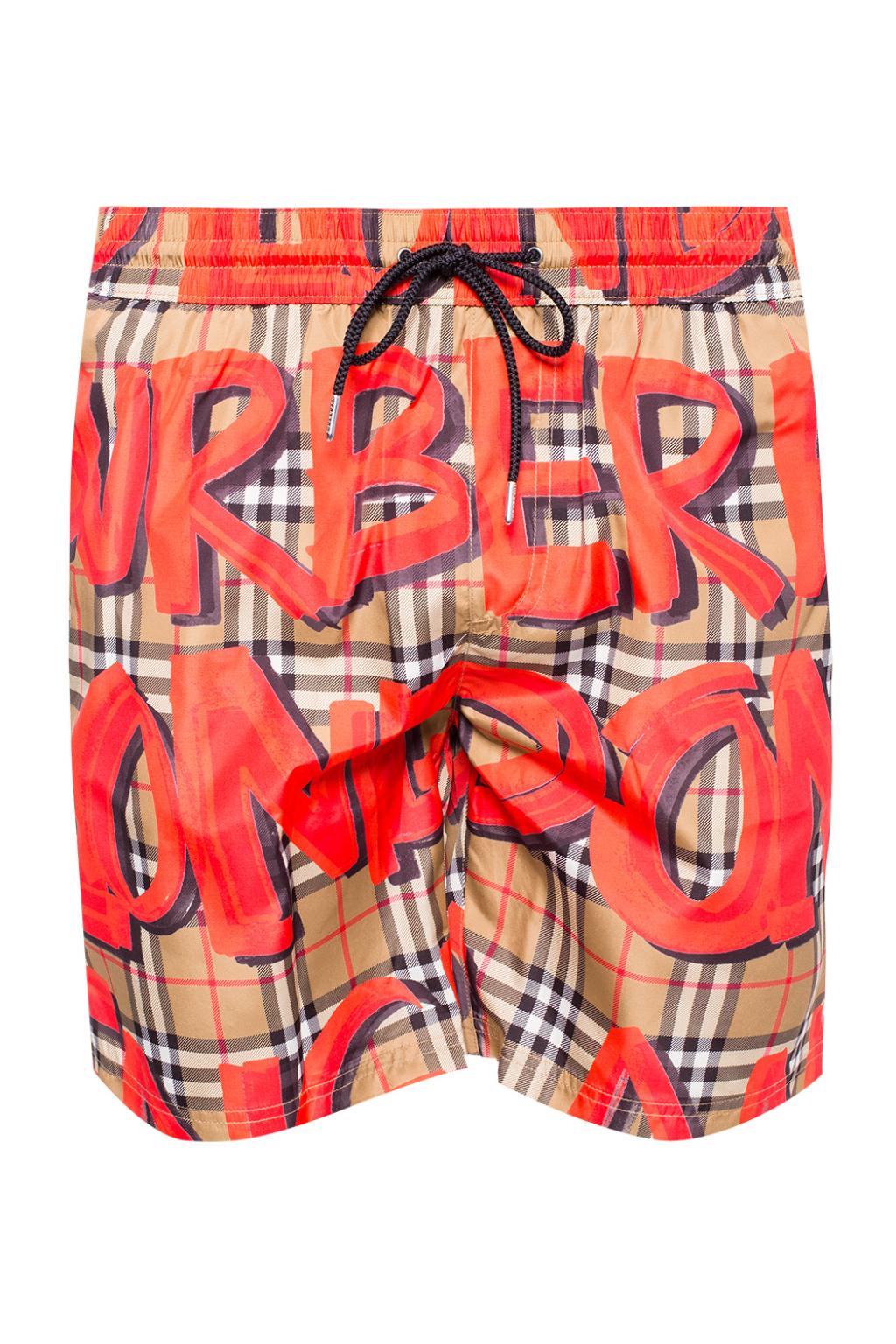 burberry graffiti swim shorts