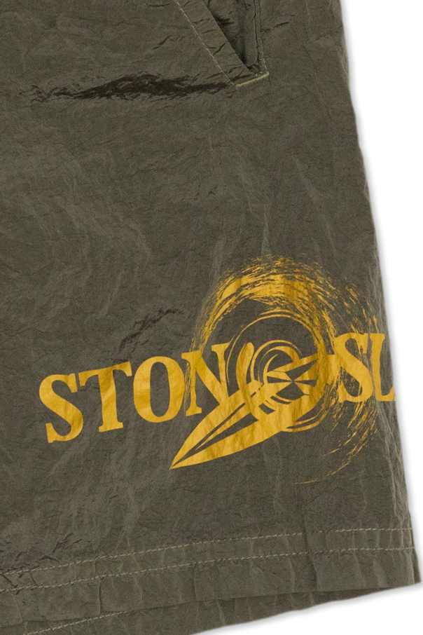 Stone Island Kids Szorty kąpielowe z logo
