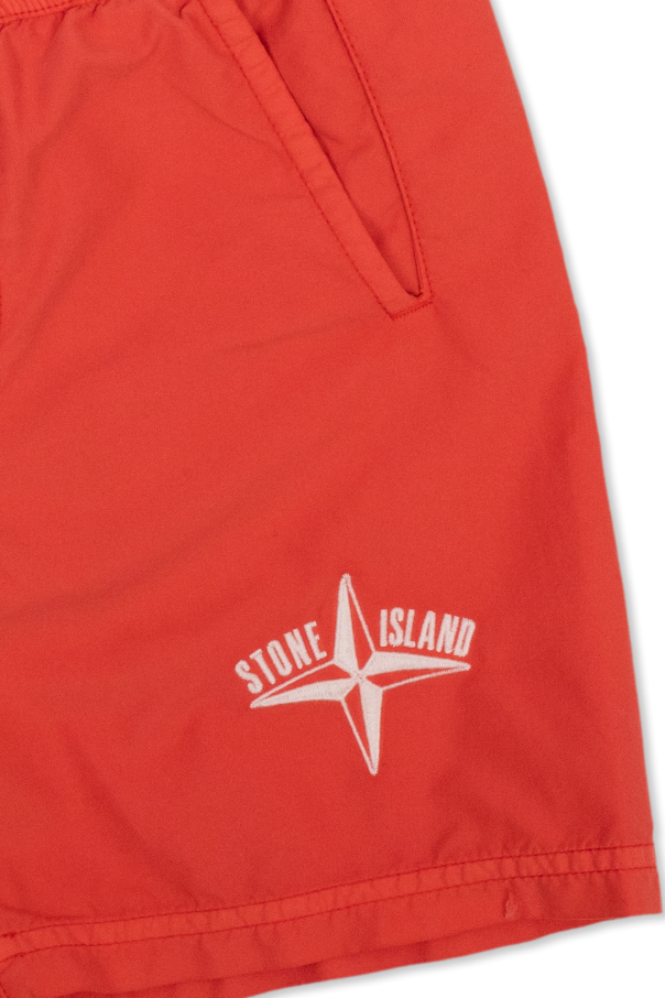 Stone Island Kids Shorts with logo
