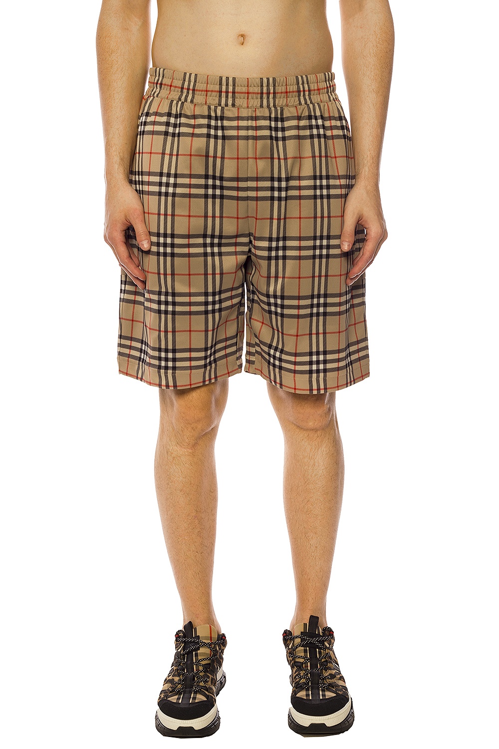 burberry grafton check swim short