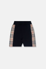 Burberry Kids BLACK ‘Nolen’ patterned shorts