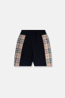 Burberry Kids BLACK ‘Nolen’ patterned shorts