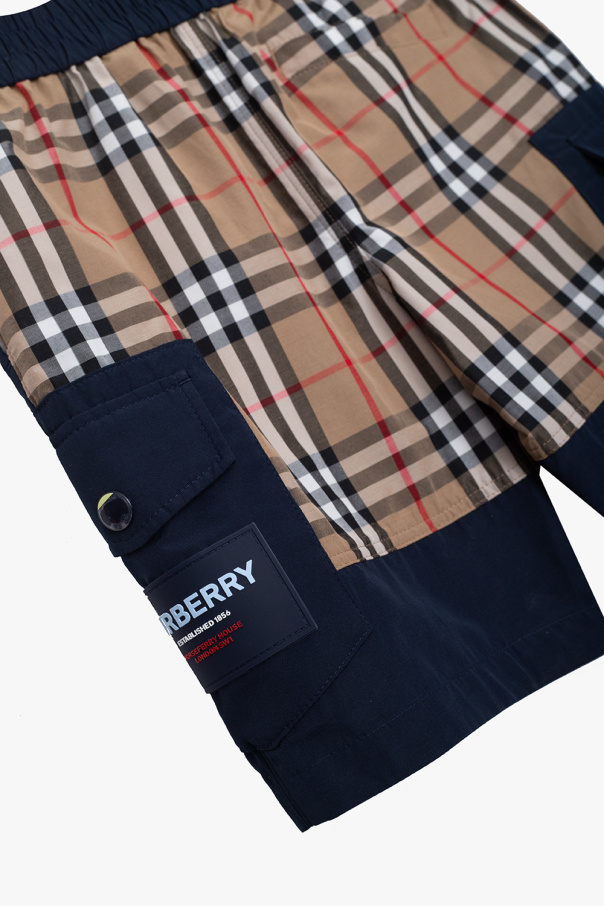 Burberry Kids burberry contrast check flannel reconstructed shirt item