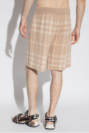 Burberry Checked Shorts with logo