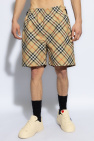 Burberry beige Check pattern shorts