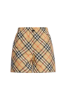 Burberry beige Check Pattern Shorts