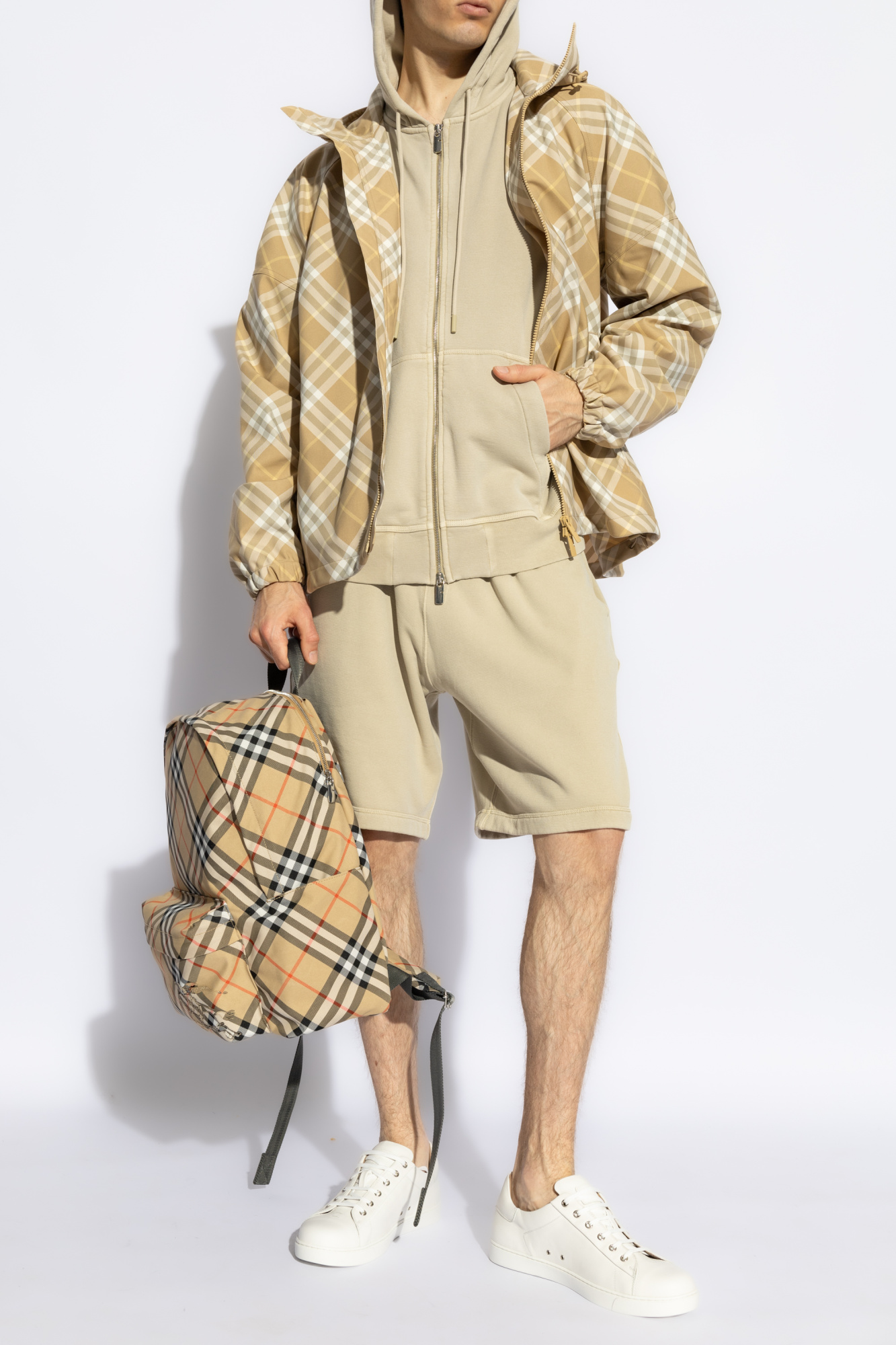 burberry CHECKED Shorts with logo patch