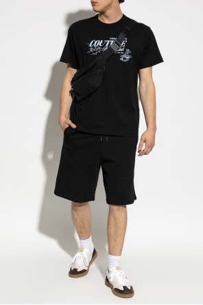 Sweatshorts with appliqué od Versace Jeans Couture