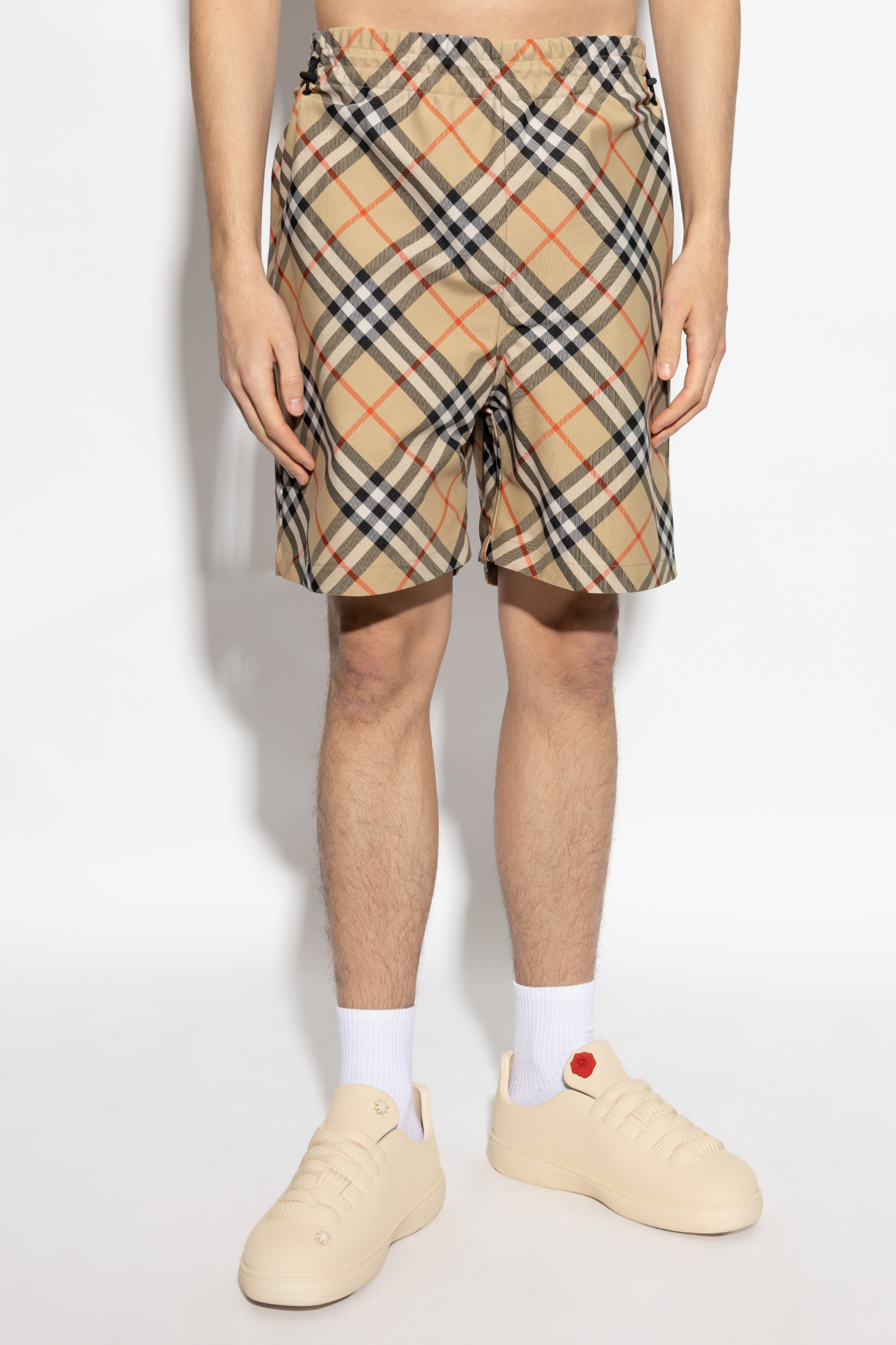 burberry plaid shorts for men