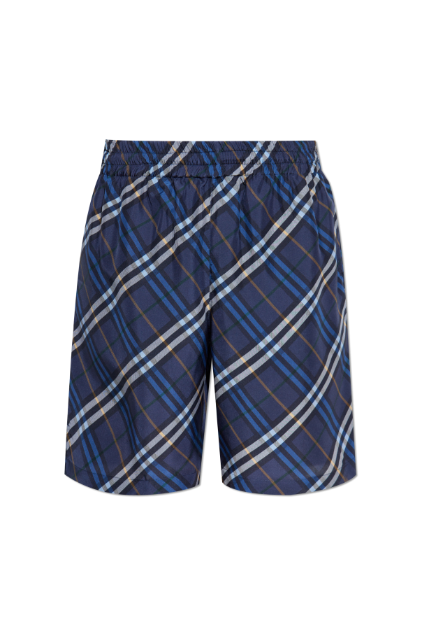 Silk shorts with check pattern od Burberry