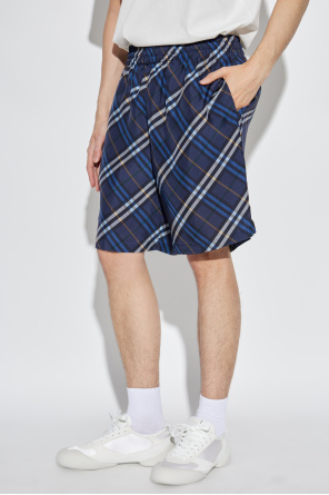 Burberry Silk shorts with check pattern